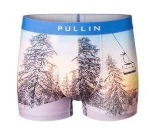 PULLIN Men's Fashion 2 Trunk 'Alpage' Ski Map Boxers